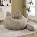 41.7'' W Faux Fur Cat Shaped Bean Bag Chair