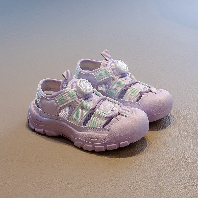 2026 Summer New Korean Style Kids Sports Sandals, Soft Sole Casual Beach Shoes For Boys And Girls