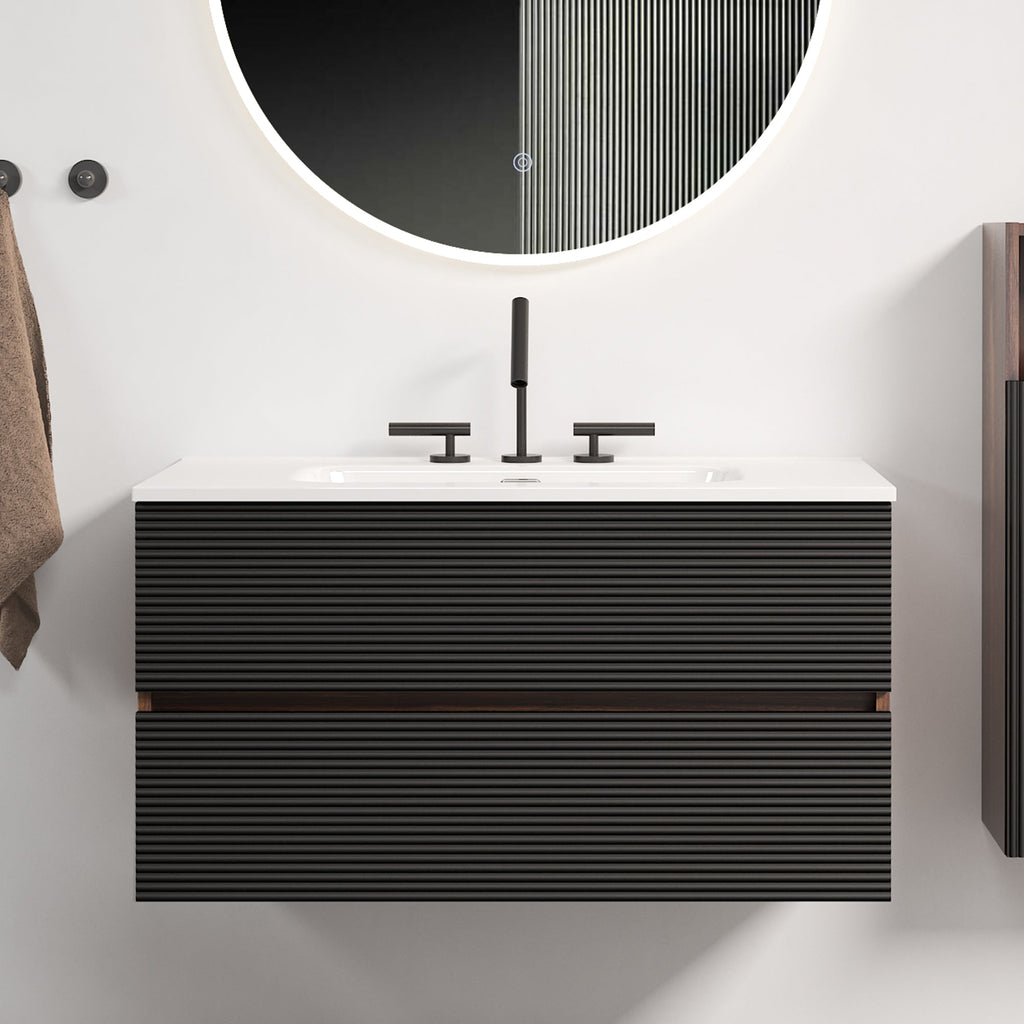 Gloria 36" Wall Mounted Soft Bathroom Vanity