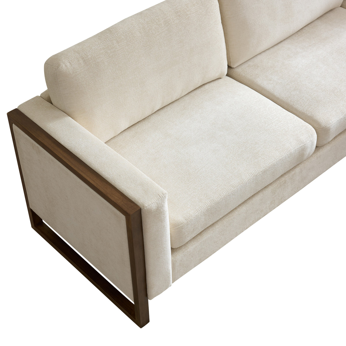 Otis 104-Inch Square Arm 2-Piece L-Shaped Sectional Chenille Sofa