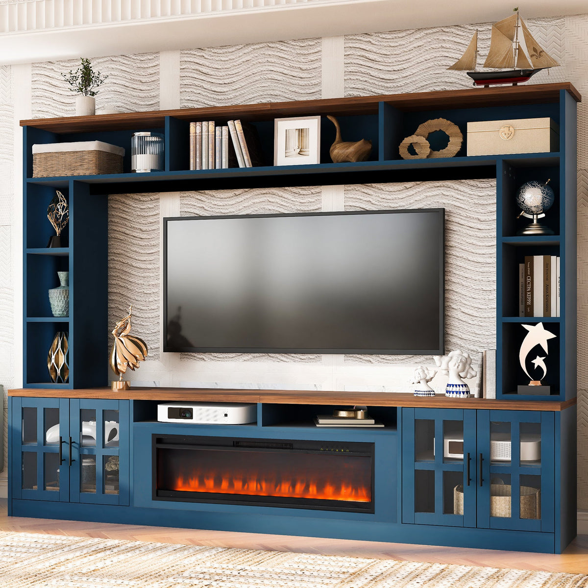 U-Can 95.5" Wall Unit Entertainment Center