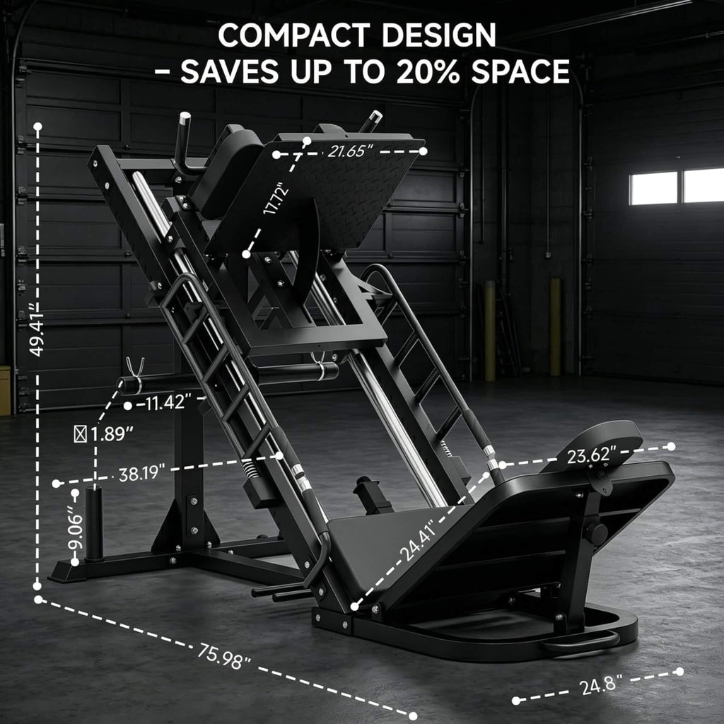 45-Degree Leg Press Hack Squat Machine With Weight Storage (SAK18452)