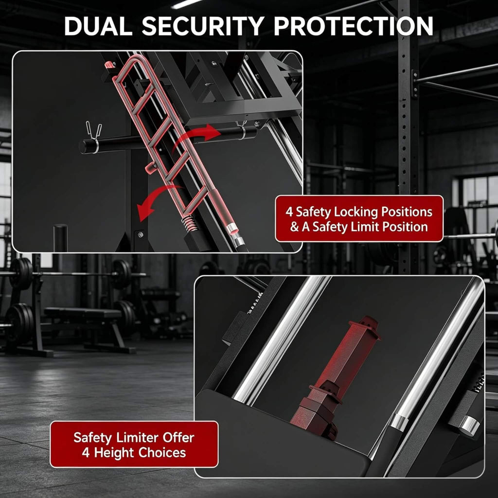 45-Degree Leg Press Hack Squat Machine With Weight Storage (SAK18452)