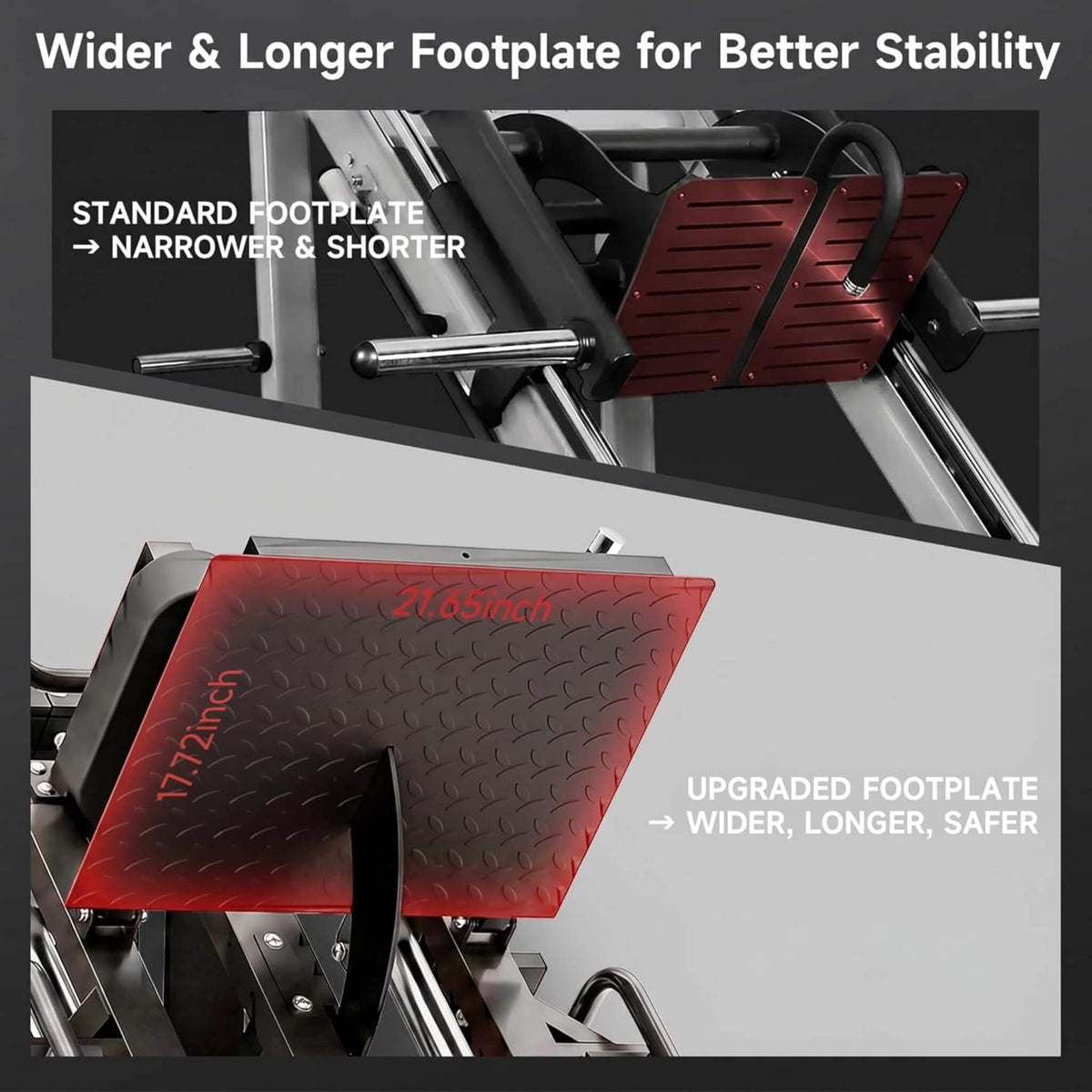45-Degree Leg Press Hack Squat Machine With Weight Storage (SAK18452)