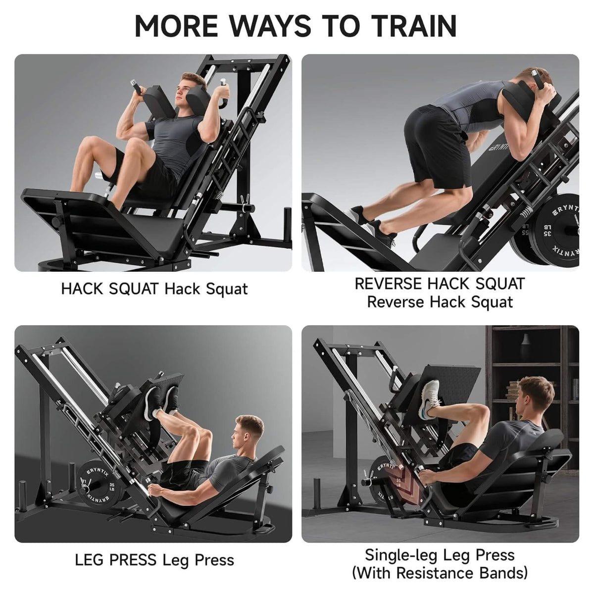 45-Degree Leg Press Hack Squat Machine With Weight Storage (SAK18452)