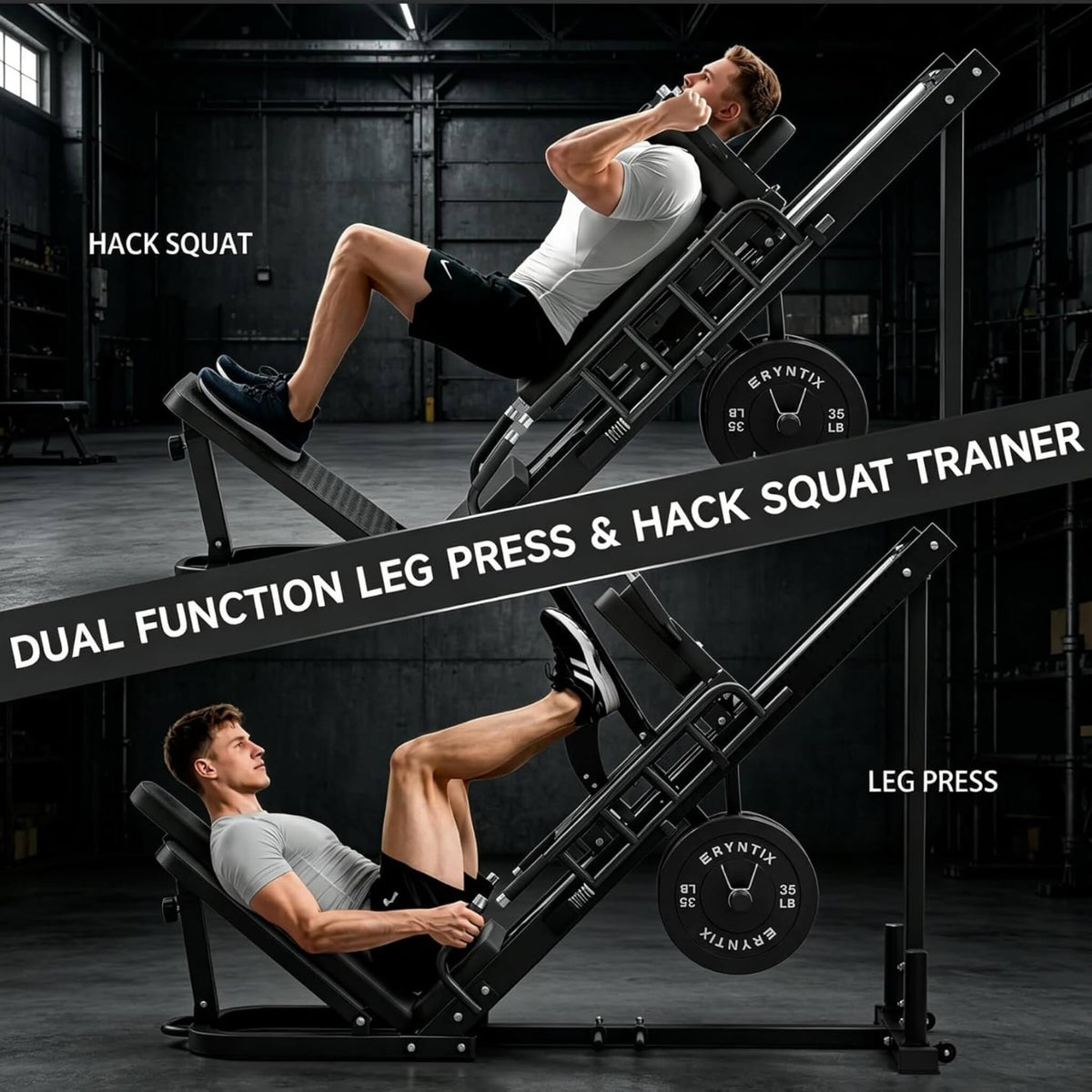 45-Degree Leg Press Hack Squat Machine With Weight Storage (SAK18452)