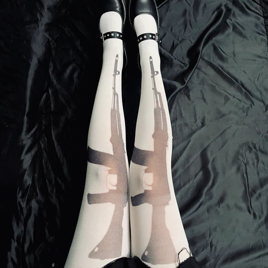 Printed For Women Sweet And Edgy Japanese-style Pantyhose All-season JK-style Socks