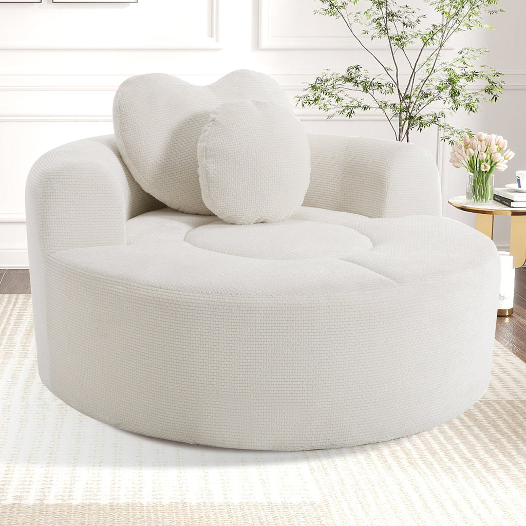 Round Sofa Bed with Memory Foam Sectional Couch