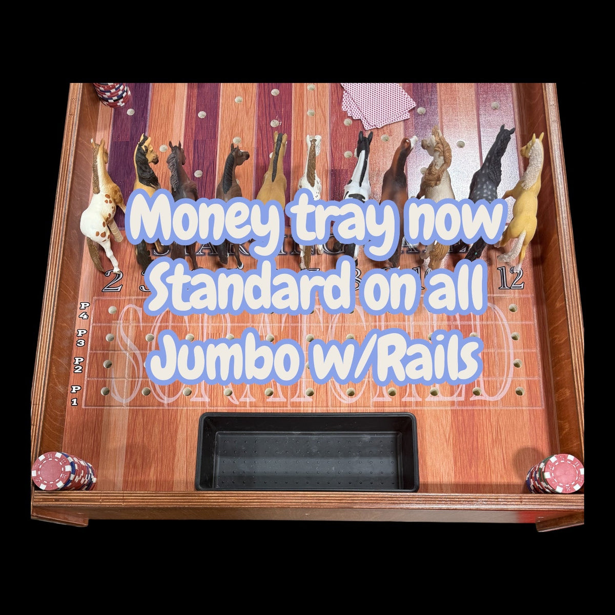 Jumbo Horse Game with Stained Rails