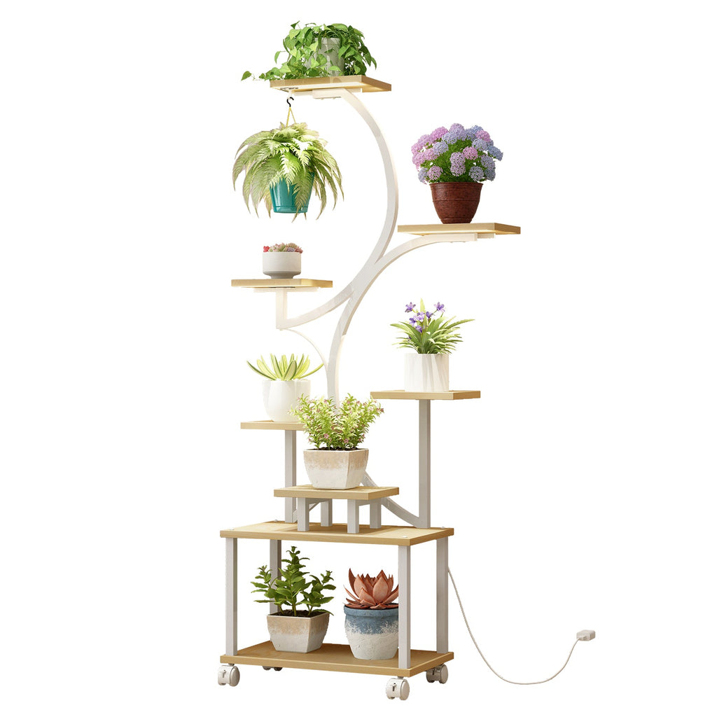 62" Indoor Plant Stand with Grow Lights