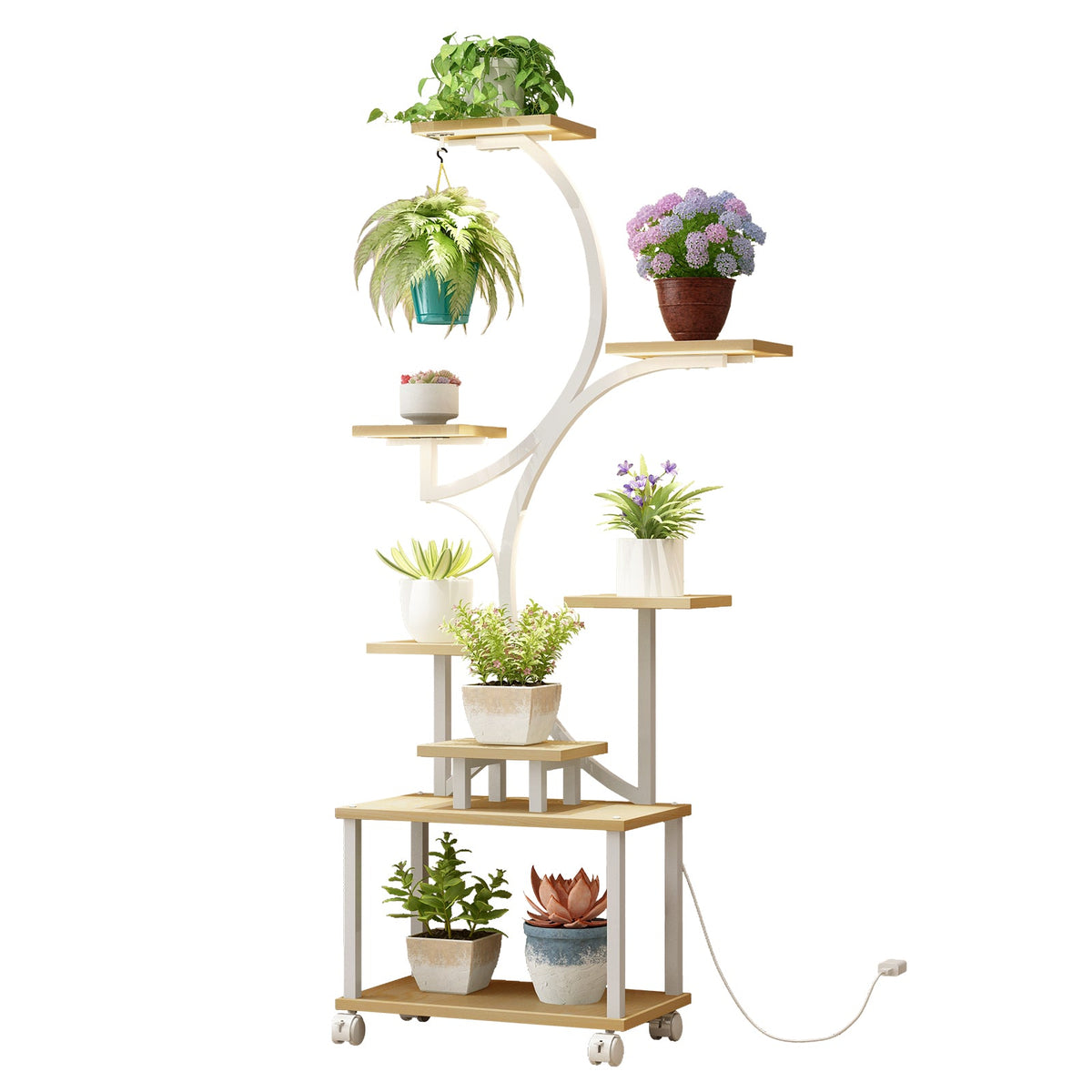 62" Indoor Plant Stand with Grow Lights