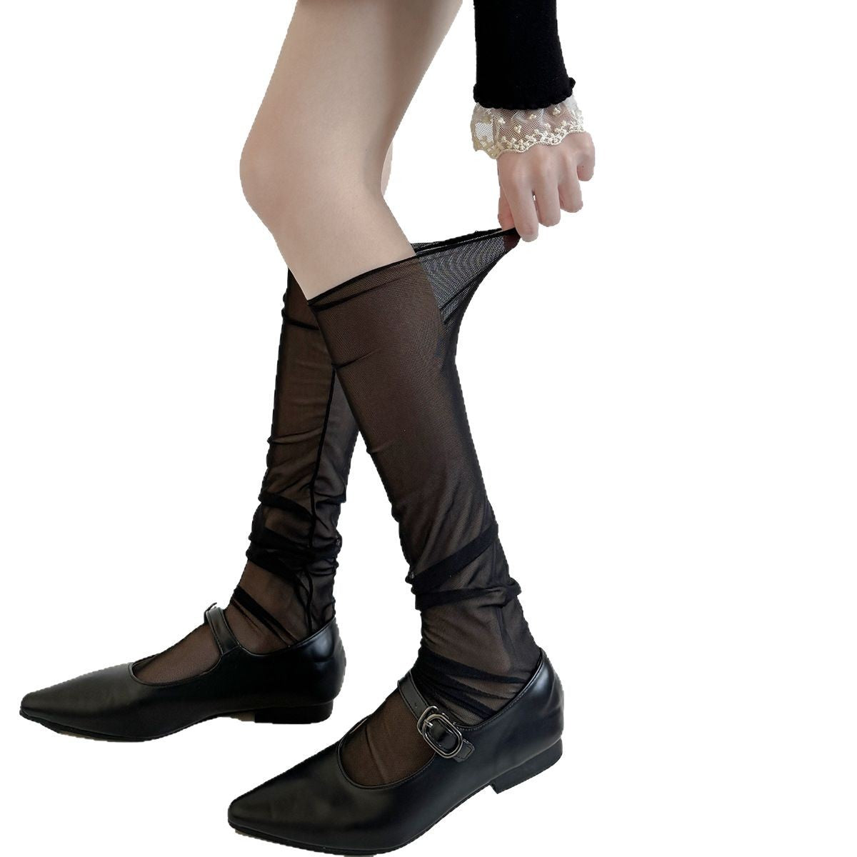 Lightweight, Slimming Mesh Socks For Women