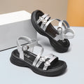 2026 Summer New Trendy Kids Sandals, Girls Soft Sole Fashion Princess Shoes, Silver Roman Sandals Children Beach Shoes