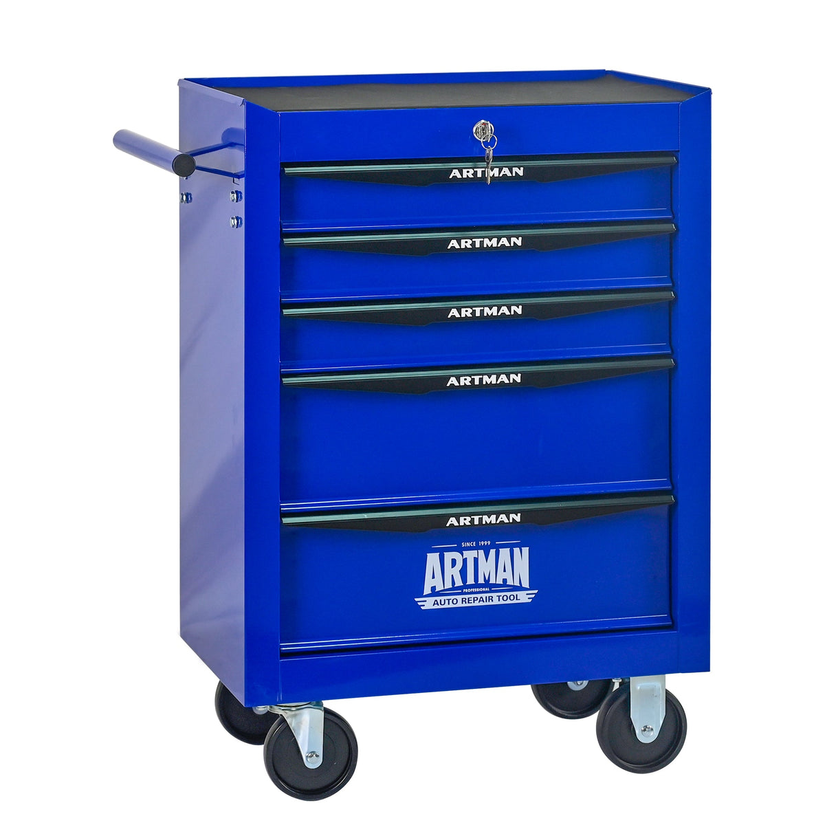 5-Drawer Rolling Metal Tool Chest - Purple