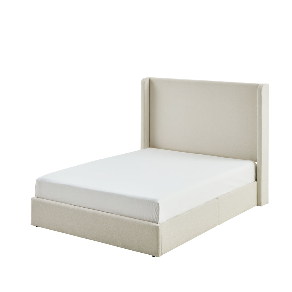 Carmen Upholstered Wingback Bed