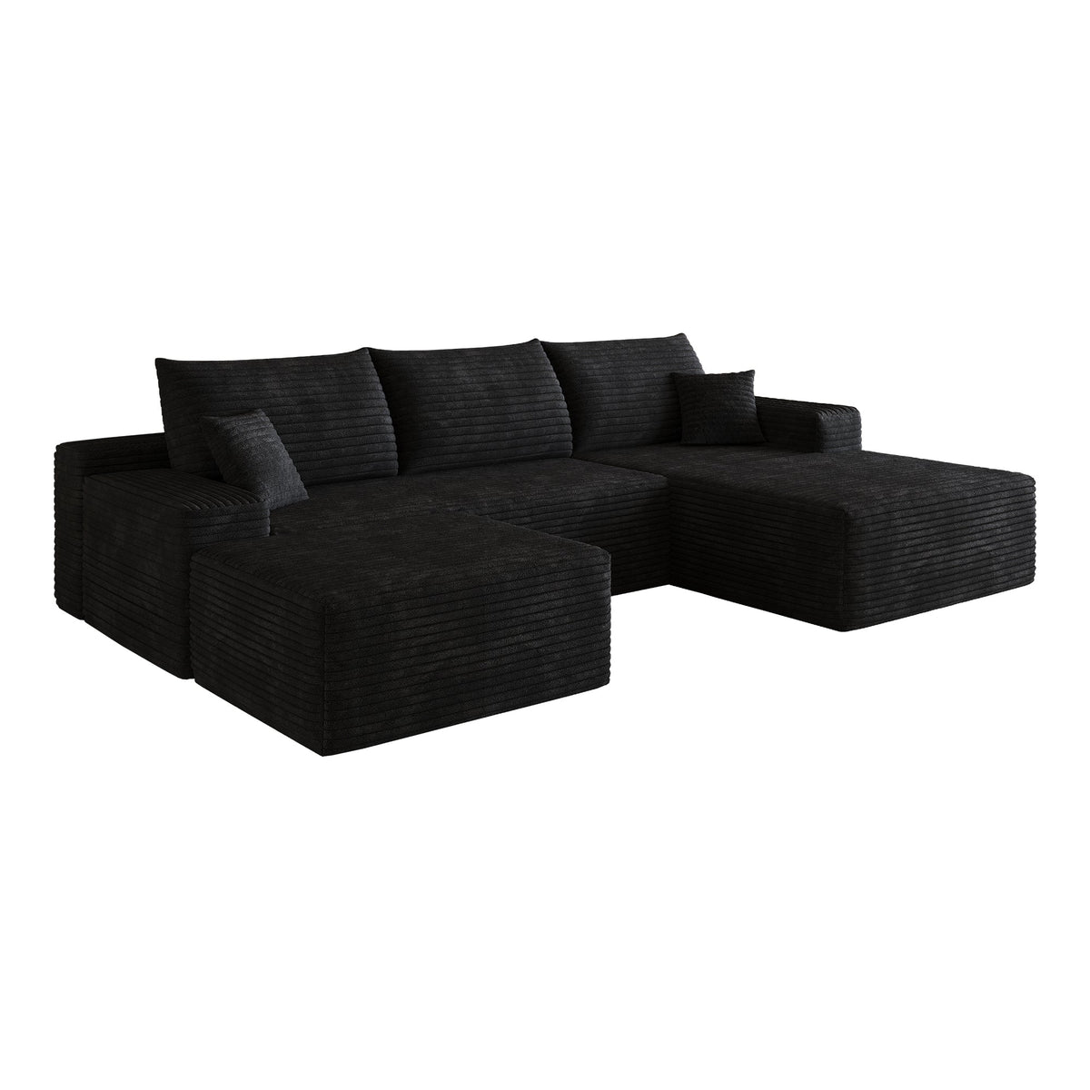 107" Cloud Sectional Sofa with Ottoman