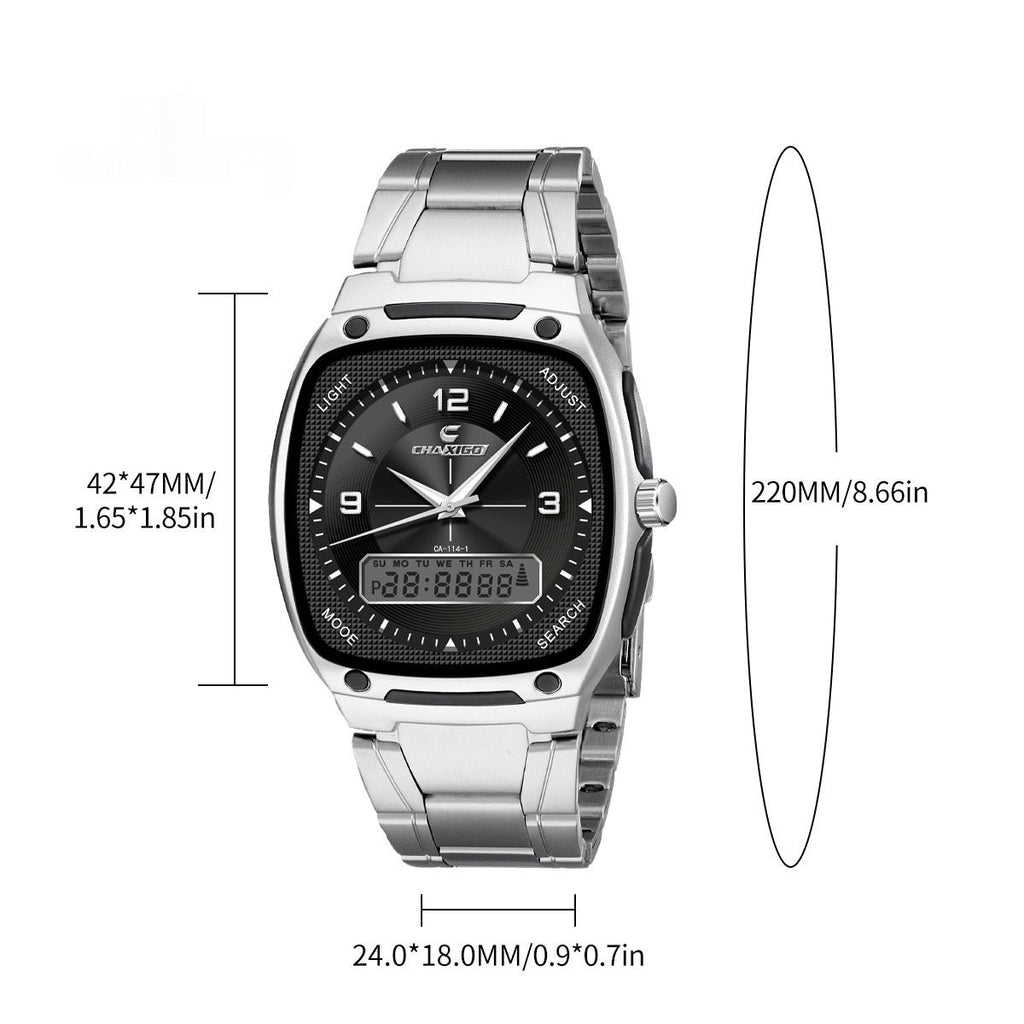 Mens Alloy Quartz Watch With A Steel Bracelet