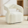 Chenille Fabric Swivel Accent Armchair