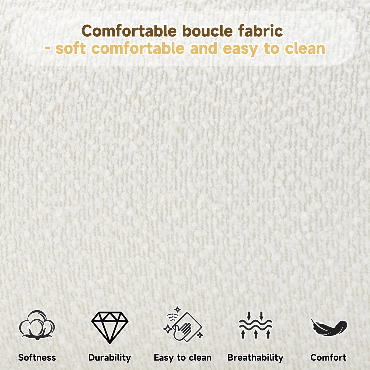 Cream Style Fabric Upholstered King Bed