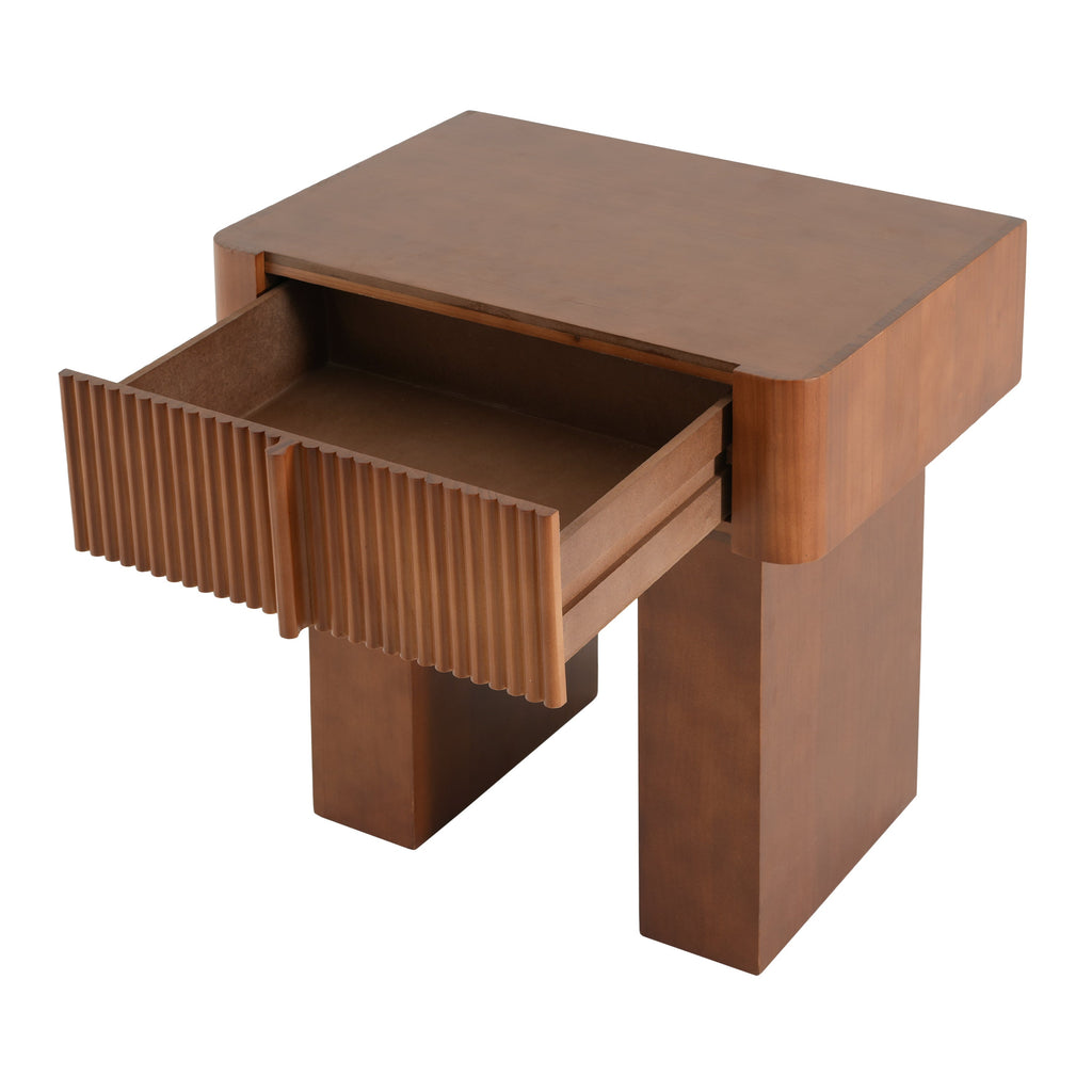 Wood End Table with Drawer
