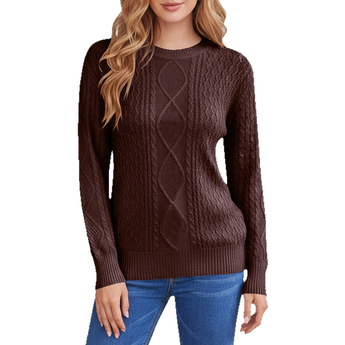European And American Cross-Border Autumn And Winter New Loose Long-Sleeved Knitwears Retro Lazy Twisted Twist Knitwears Women's Pullover Knitwears