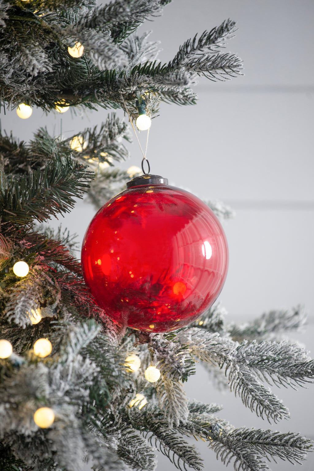 6" Mercury Antiqued Glass Ornament