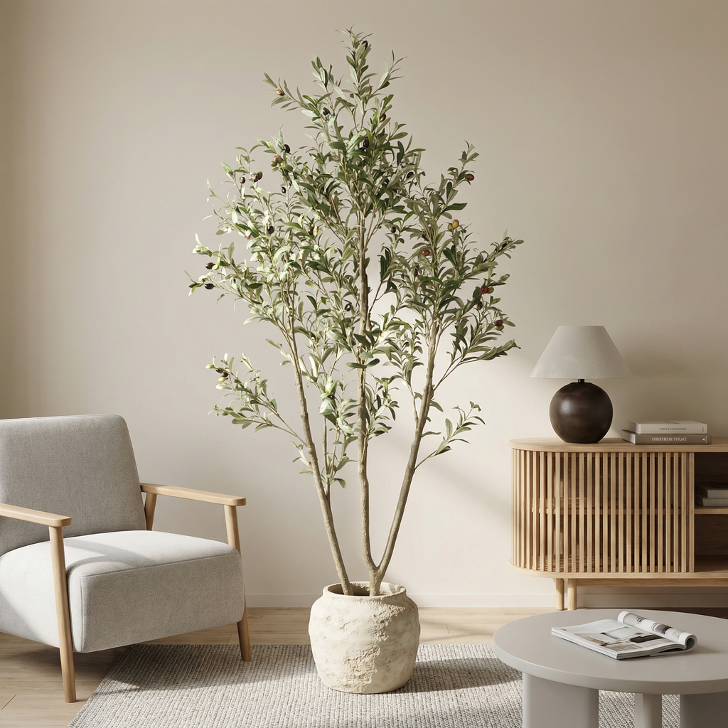 6' Artificial Olive Tree in Plastic