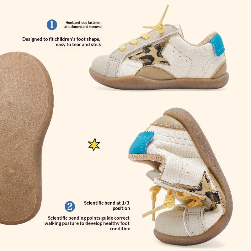 Kids Sneakers Skate Shoes With Soft Soles Boys Summer Breathable Footwear