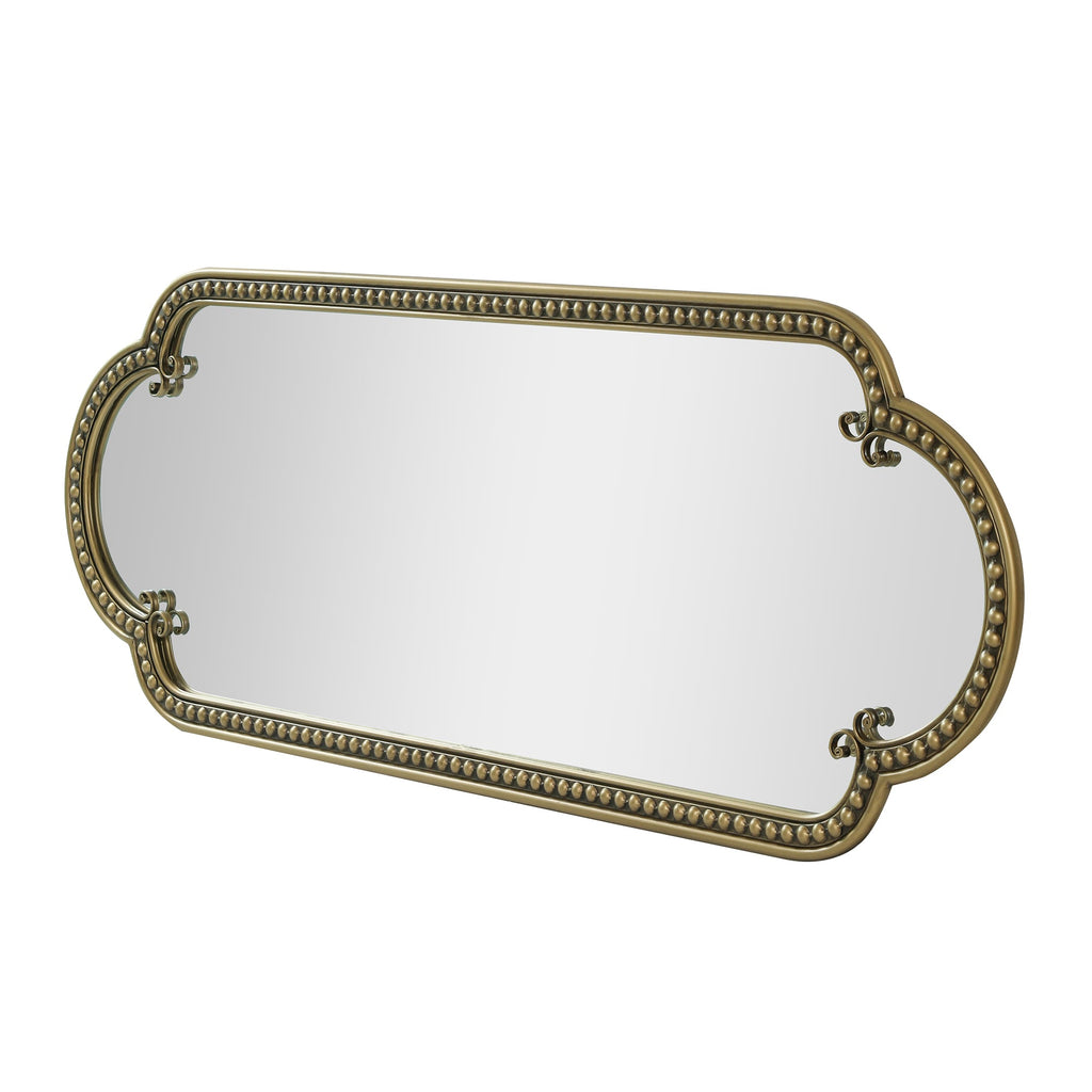 Vintage Scalloped Oval Wall Mirror