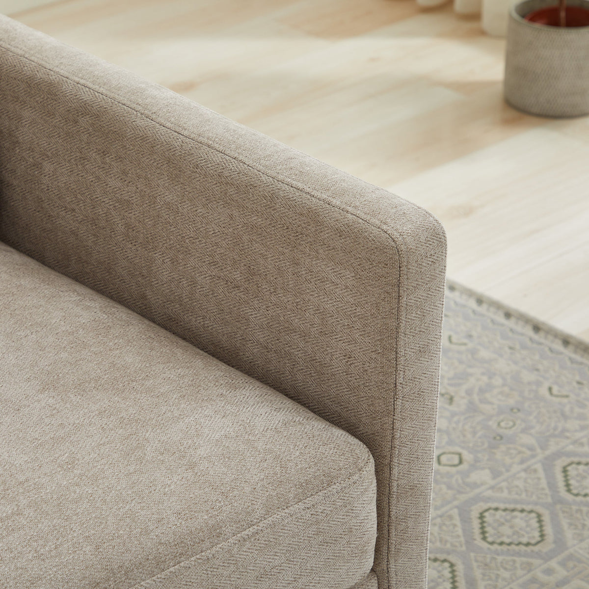 30.5"W Square Upholstered Swivel Accent Chair - Taupe