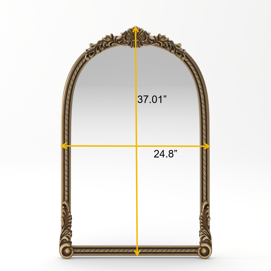 37" Arch Vintage Relief Mirror