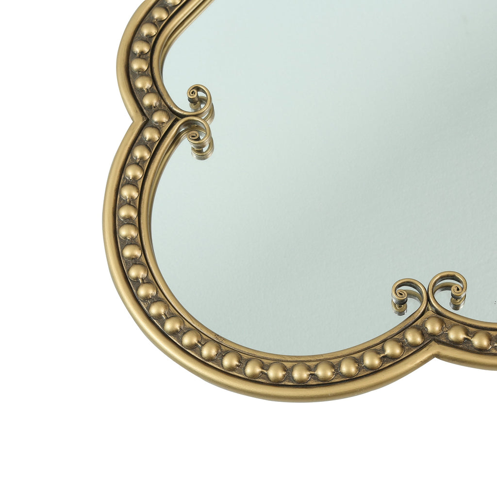 Vintage Scalloped Oval Wall Mirror