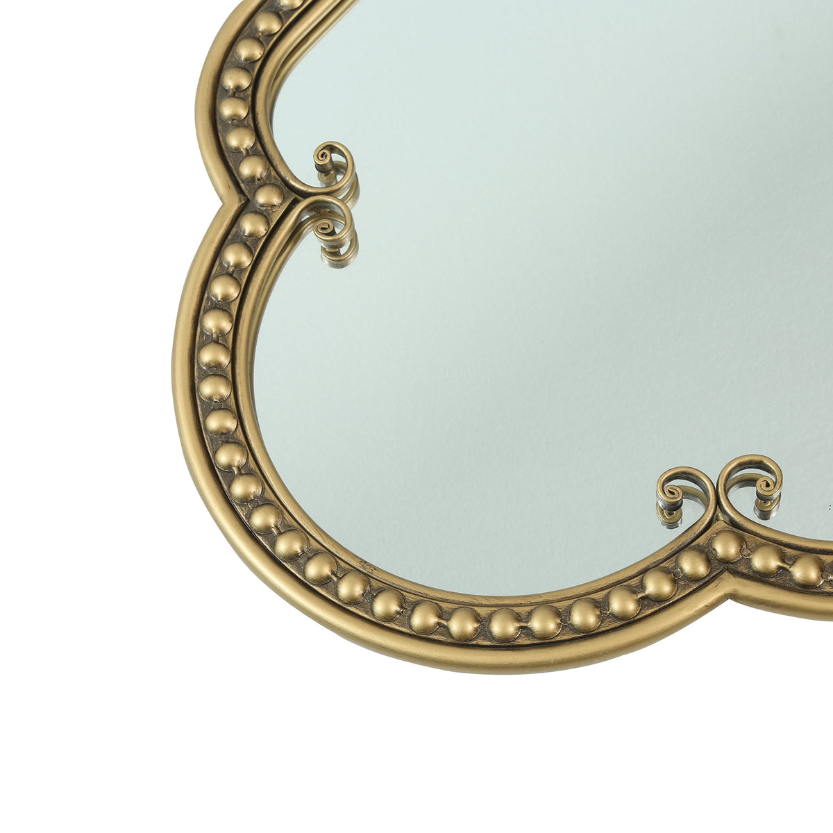 Vintage Scalloped Oval Wall Mirror
