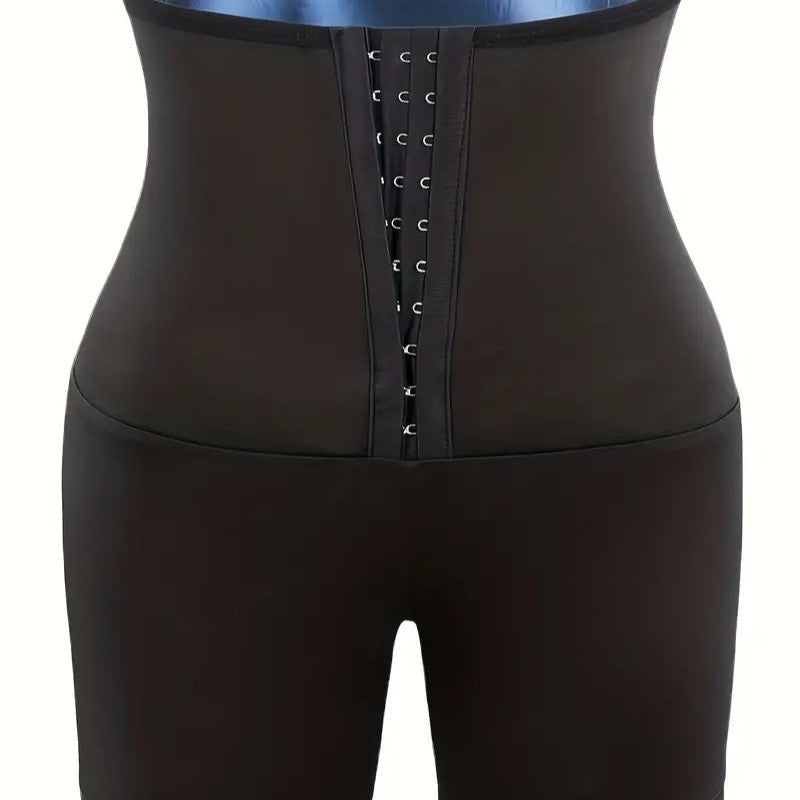 Sweaty Three-Breasted High-Waist Sauna Shorts Belly-Tight Waist Fitness Shaping Hip-Lifting Tights