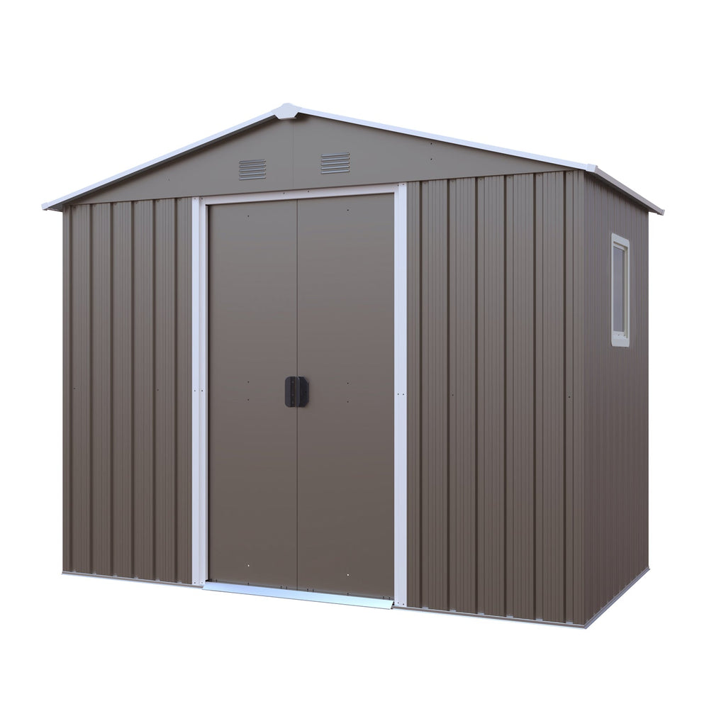 8ft x 4ft Outdoor Metal Storage Shed with Window