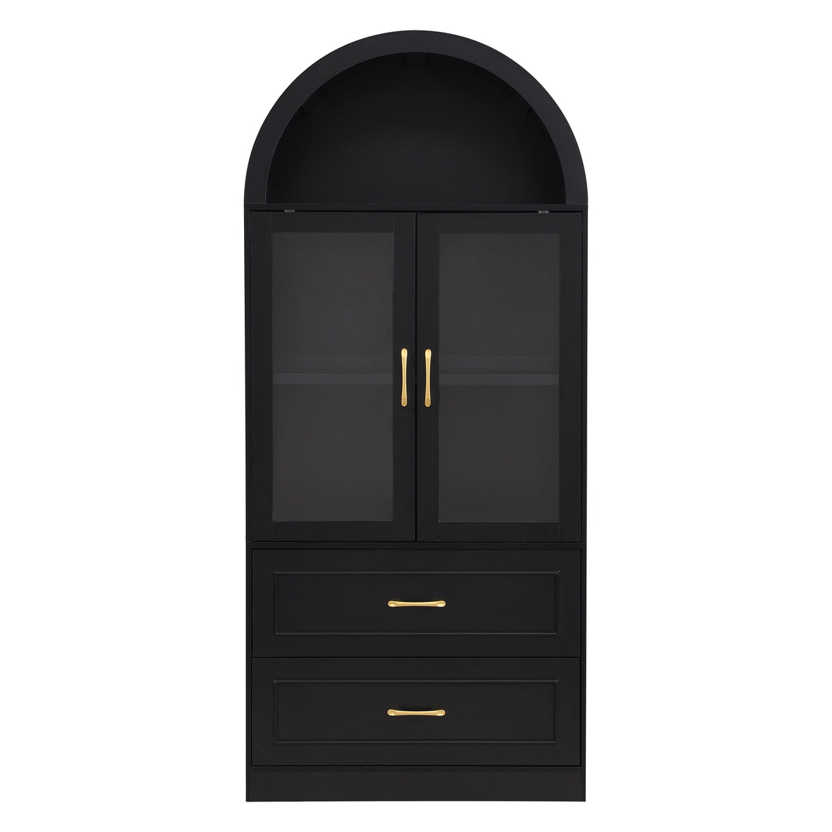 Modern Minimalist Arched Top Storage Cabinet