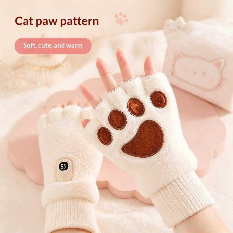 Cat-Paw Hand Warmer Heated Fingered Gloves