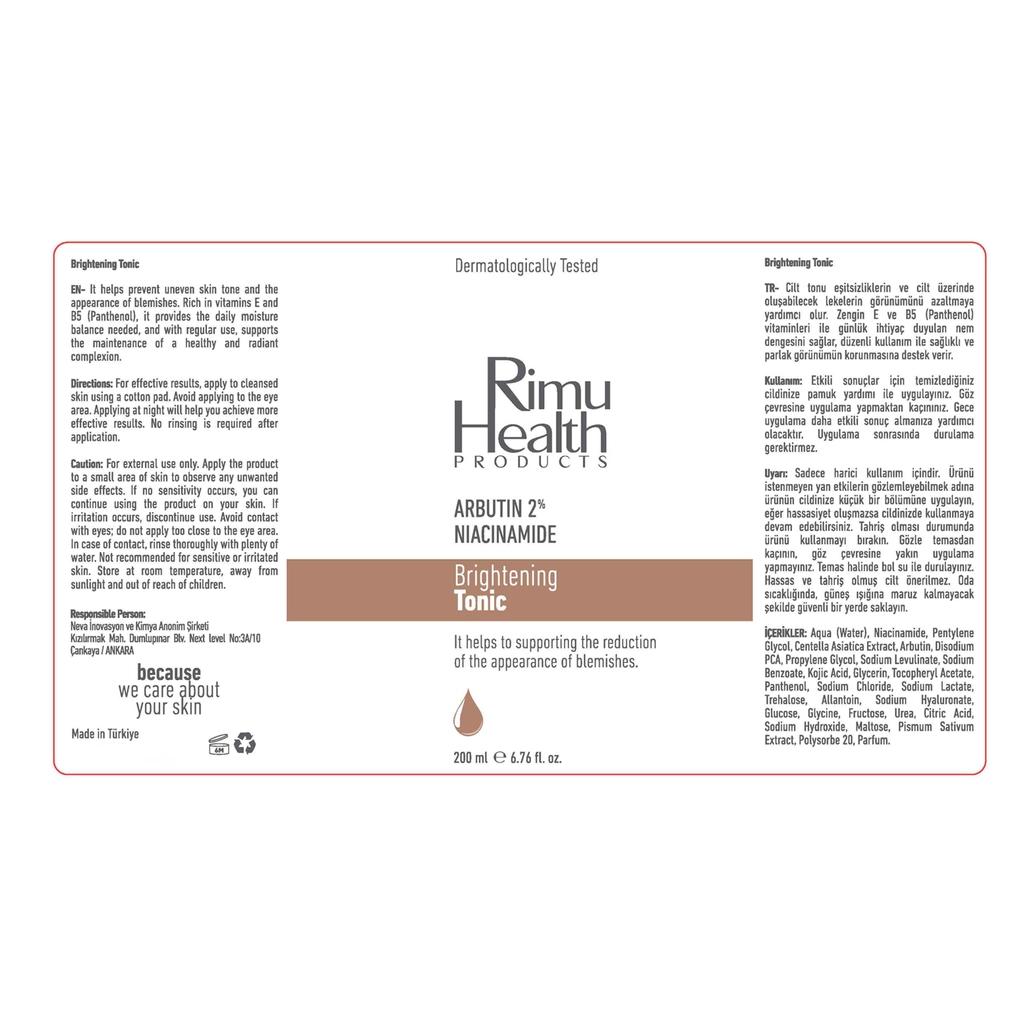 Rimu Health Brightening Face Toner for Radiant Skin 200 ml