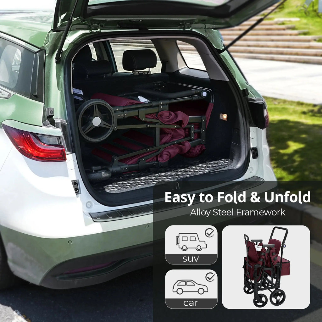 Momfann 2-Seater All-Terrain Stroller Wagon for Kids