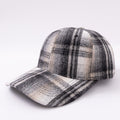 Retro Checkered Wool Baseball Cap - Thickened For Winter, Warm And Cozy Beanie Hat Suitable For Autumn And Winter, Versatile And Casual Hat For Daily Use