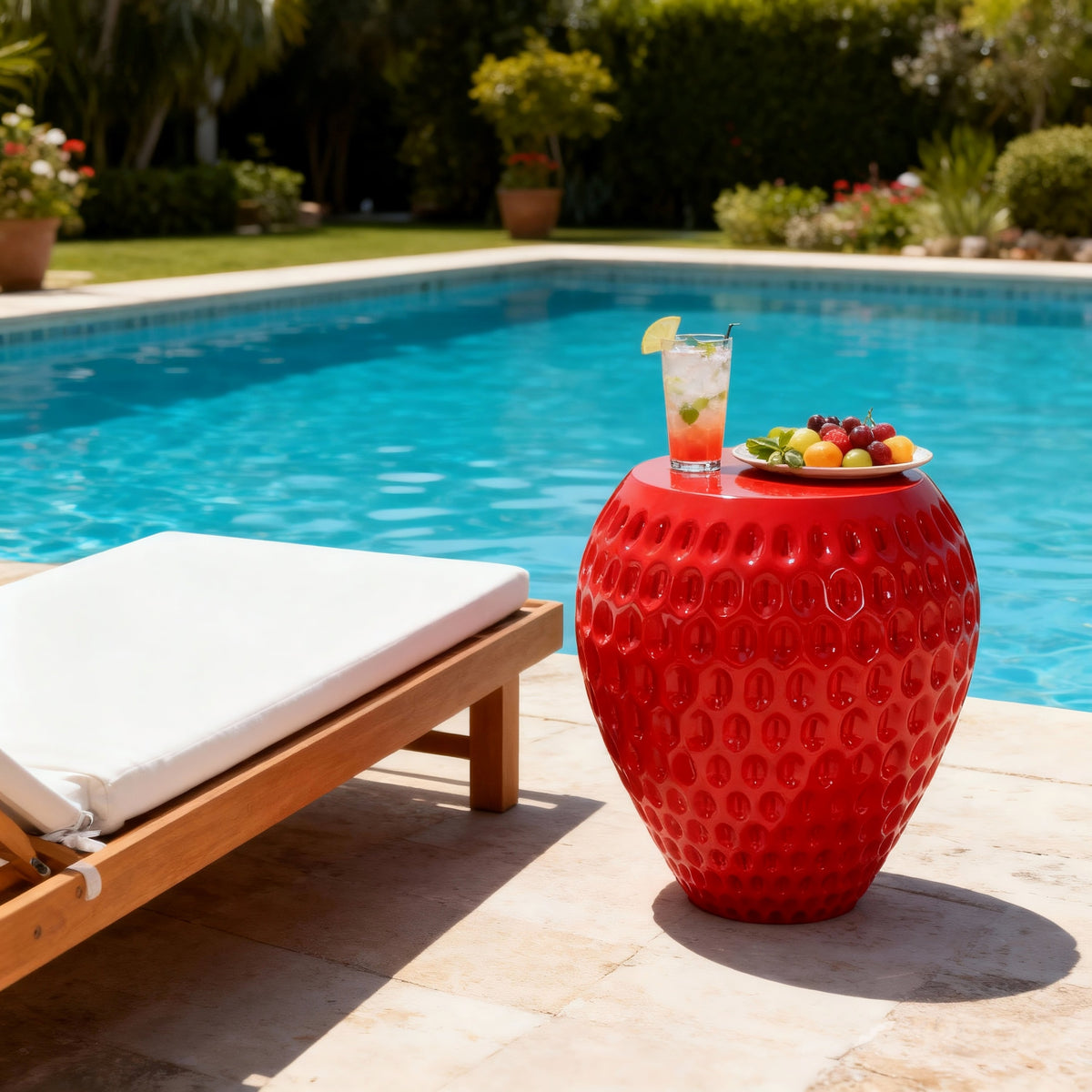Outdoor Table - Strawberry-Inspired Design