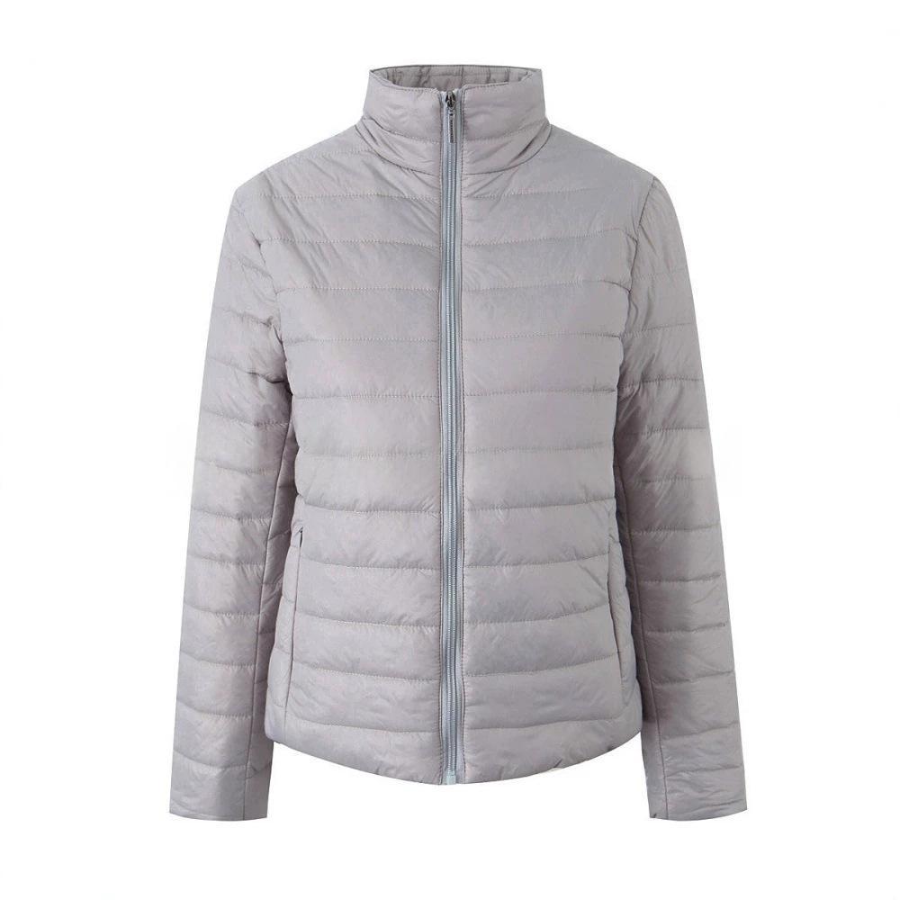 Womens Mid-Length Warm Hooded Cotton Coat In Lambswool