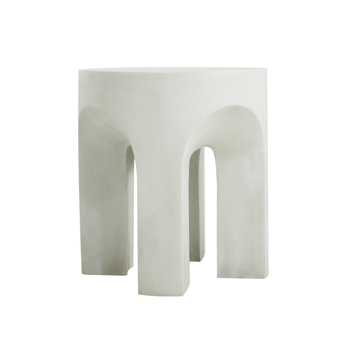 Outdoor MGO Round Top Side Table/End Table, Antique White