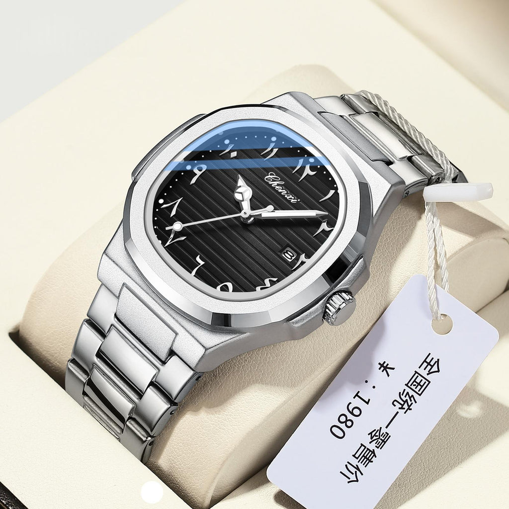 Classic Stainless Steel Quartz Watch For Men