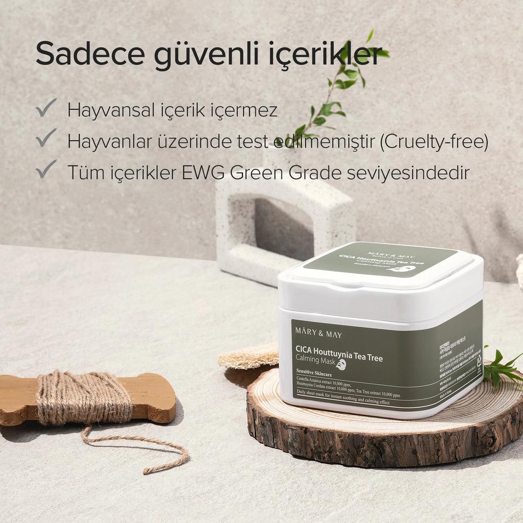 Mary & May Cica Houttuynia Tea Tree Calming Mask 30 Sheets