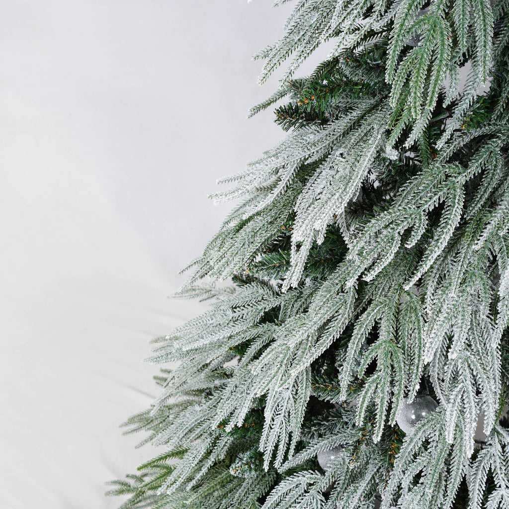 5FT Pre-Lit Spruce Snow Flocked Christmas Tree