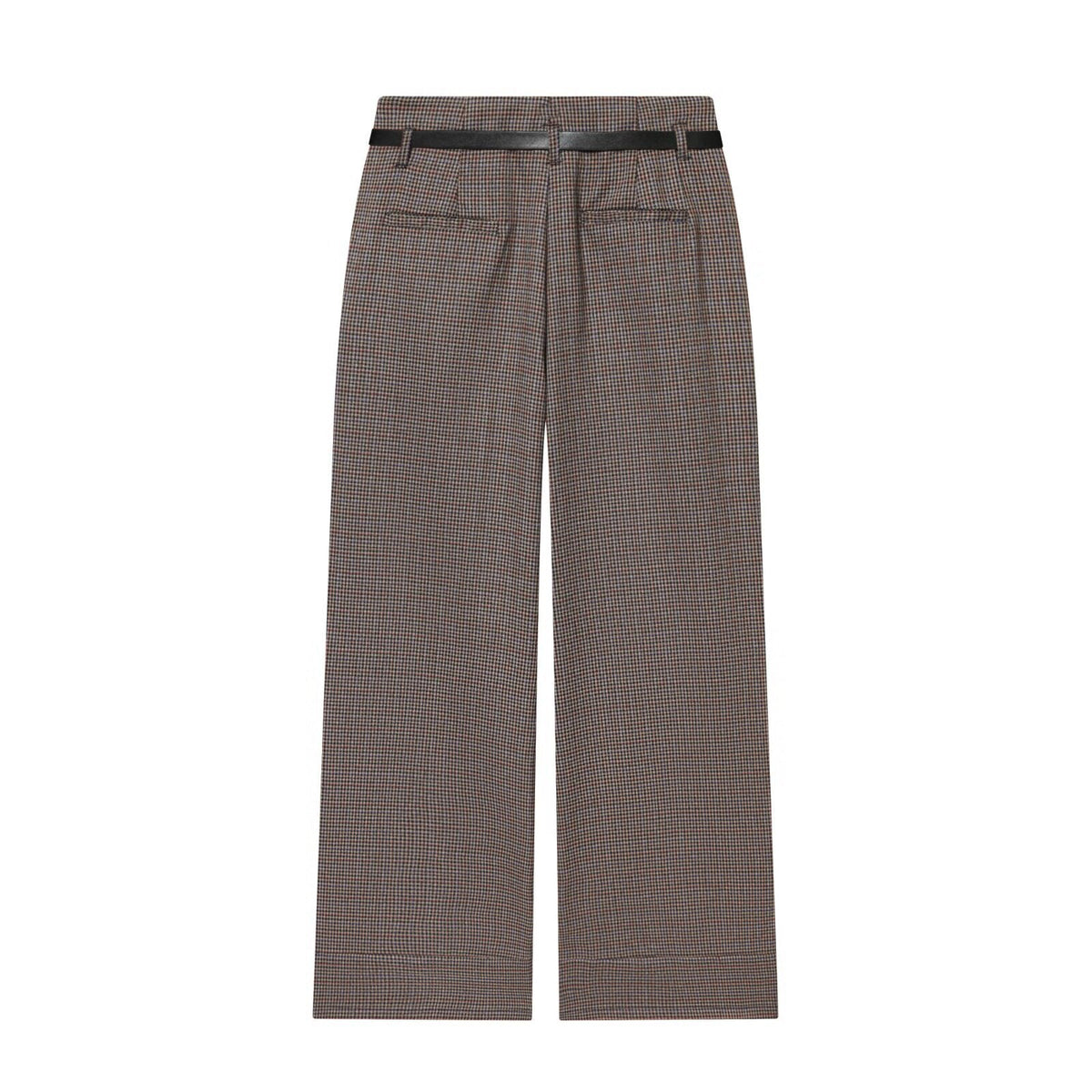 Women's High-waisted Straight-leg Trousers With A Belt
