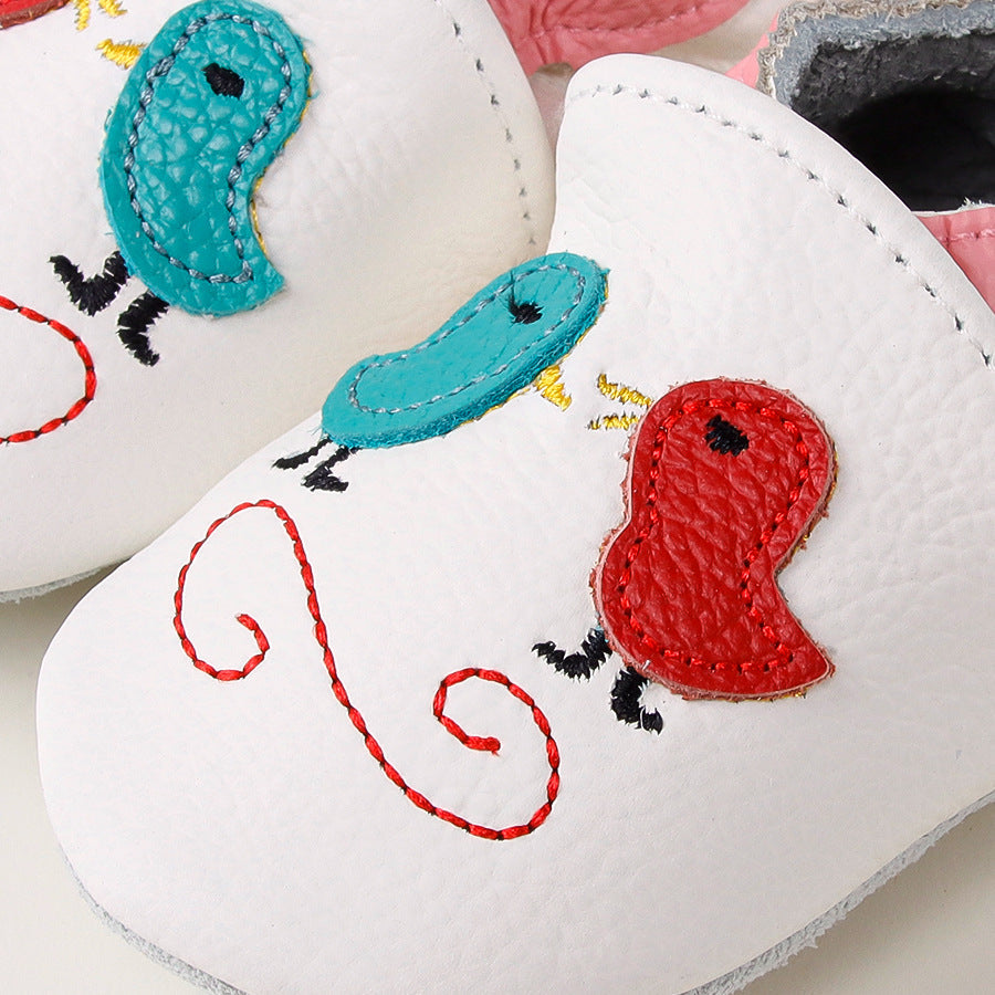 Childrens And Babies Genuine Leather First-walking Shoes