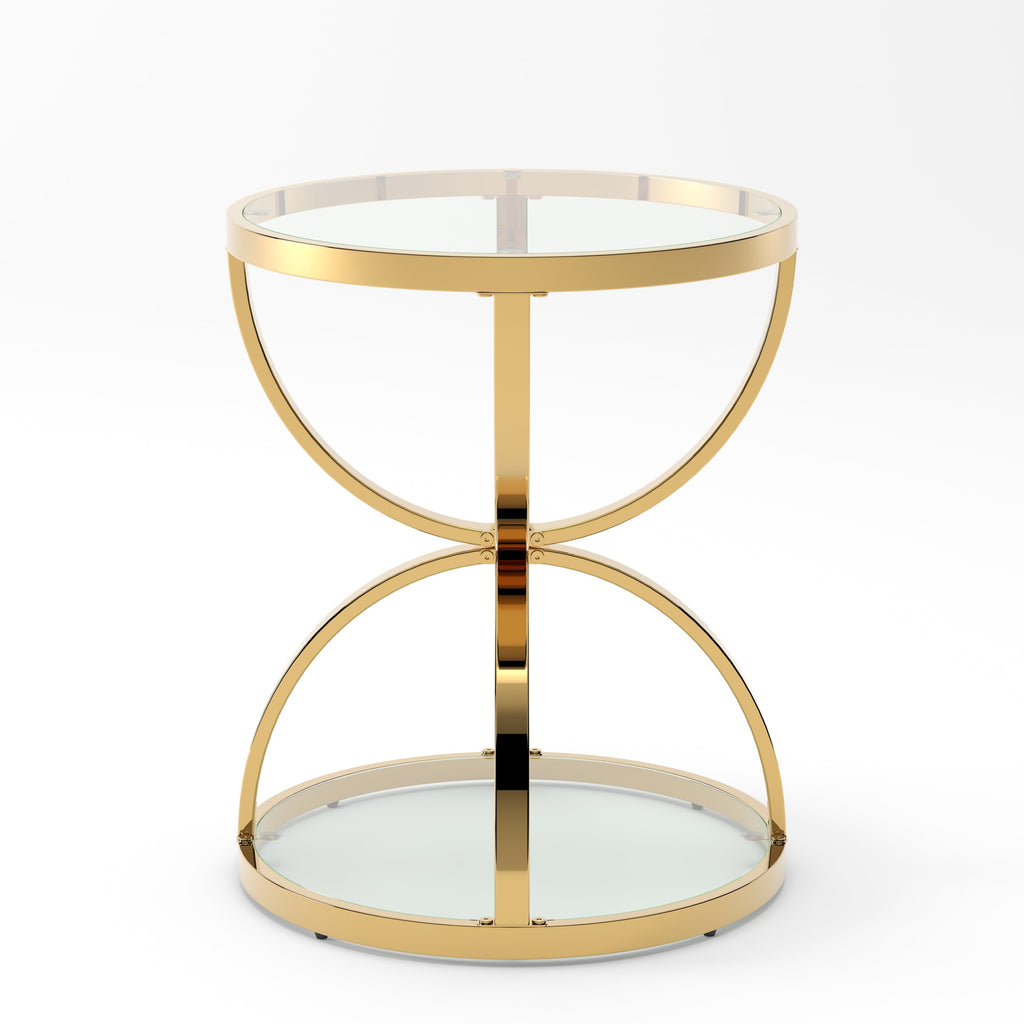 19.69'' Modern Glass Side Table