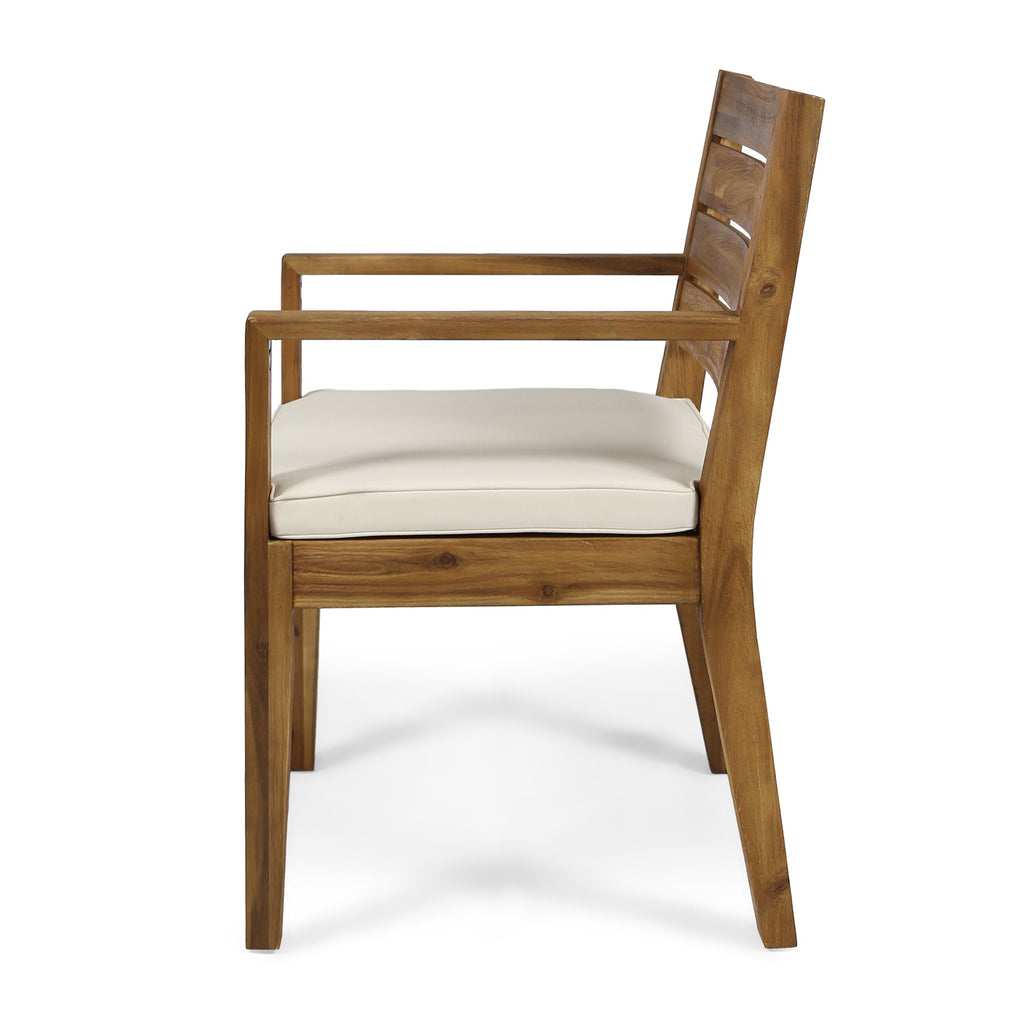 Outdoor 6-Seater Acacia Wood Expandable Dining Set